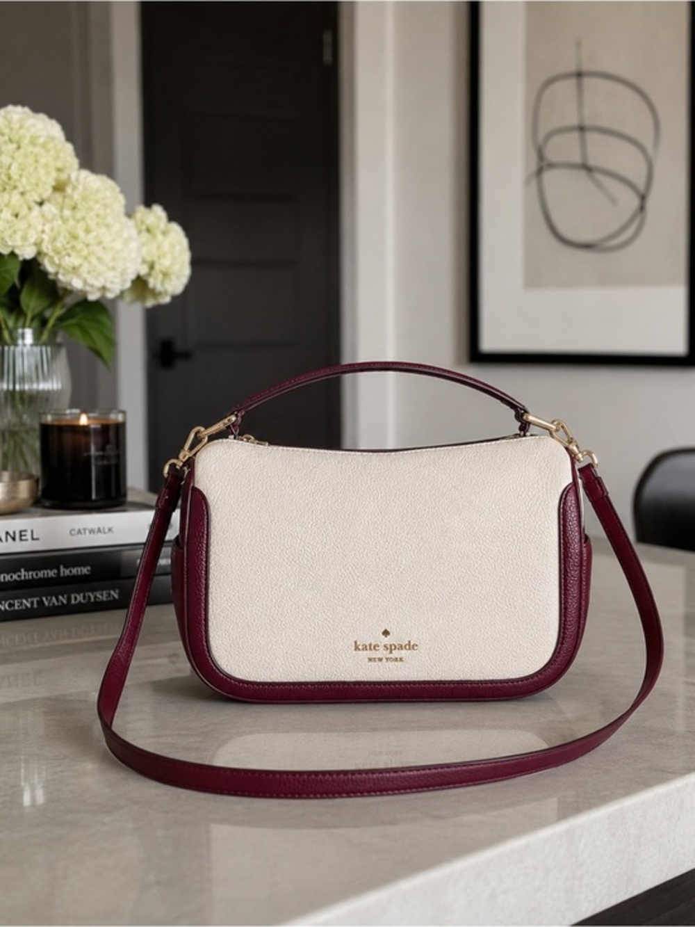 Kate Spade Pebbled Leather Crossbody Bag with Top Handle NWT